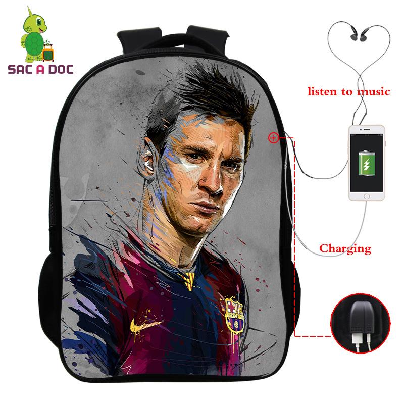 3D Digital Printed Backpack With Usb Full Color Backpack