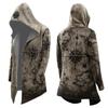 Men's Hooded Cape with Printed Pattern for Halloween Costume