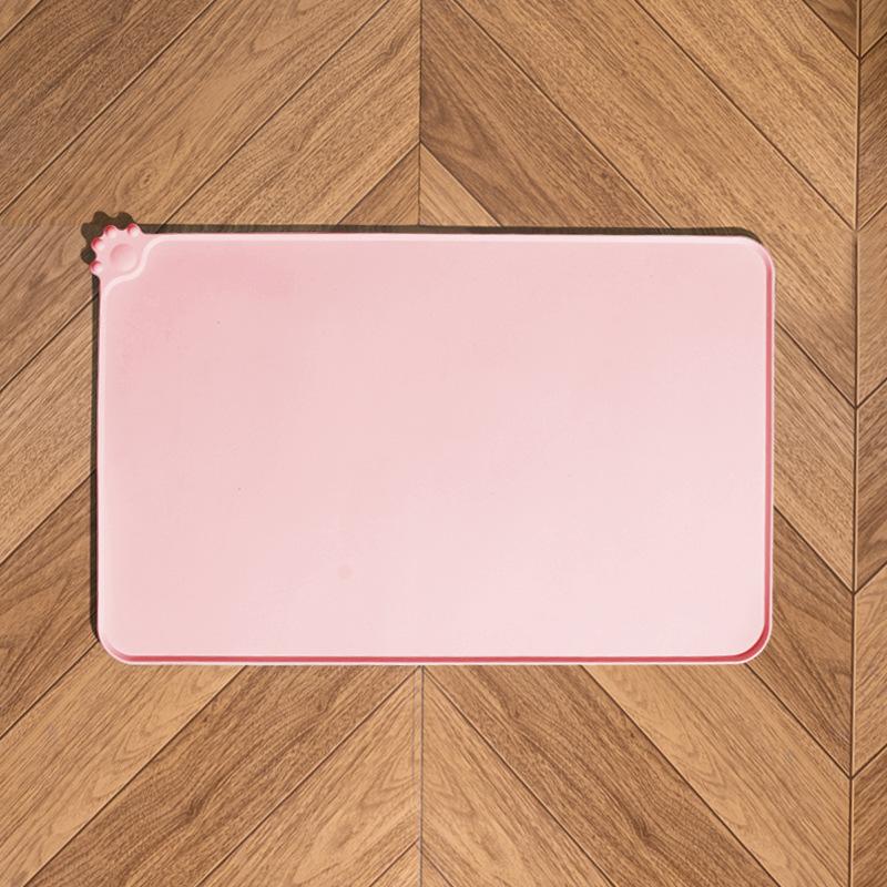 Pet Placemat Pet Silicone Mat Cat and Dog Feeding Mat Easy To Clean Waterproof, Non-slip and Leak-proof Cat and Dog Paw Mat Dog Mat