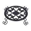 Flower Pot Stand Black Elegant Light Weight Stable Wrought Iron Plant Riser for Living Room Balcony Office