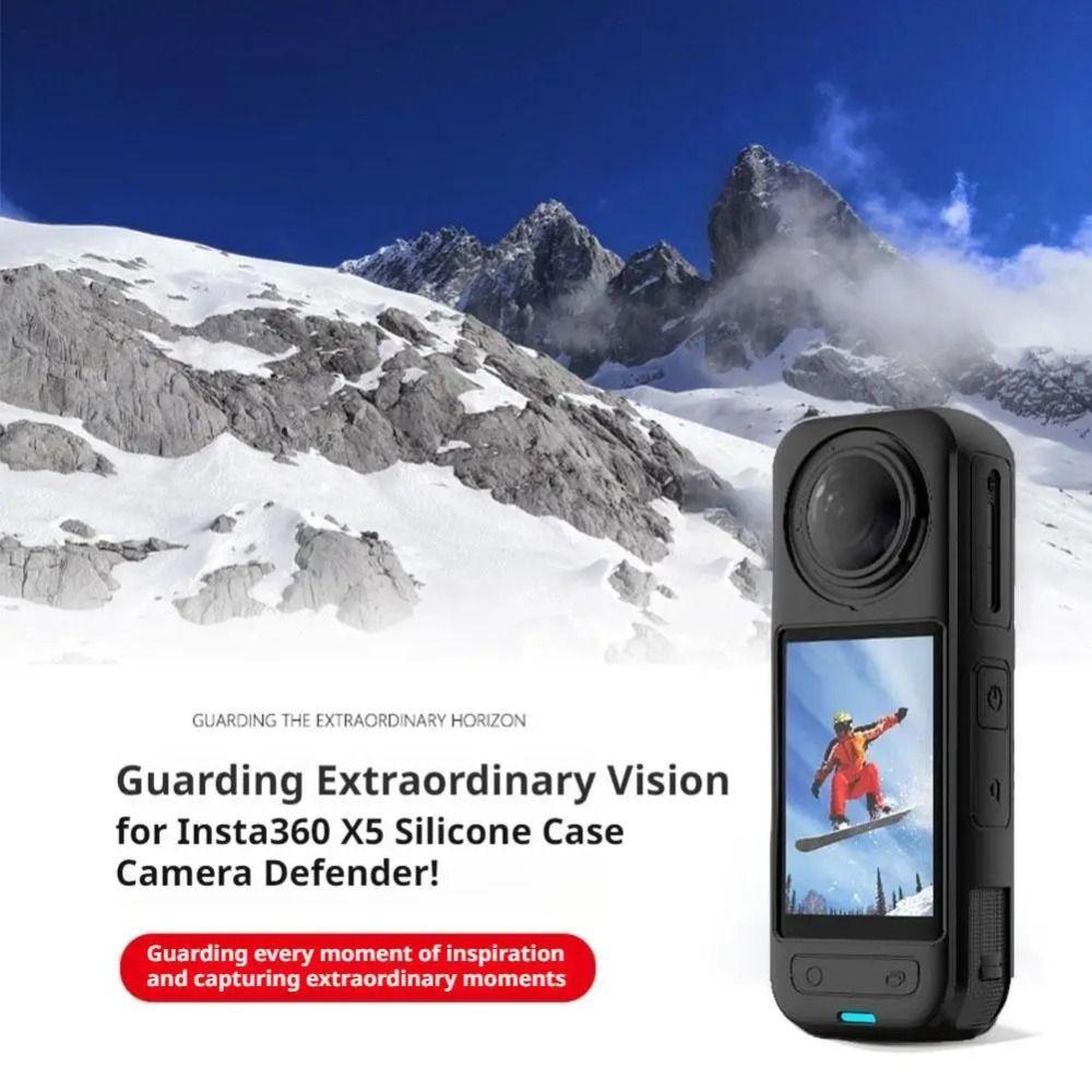 Silicone Protective Case Anti-Fall Dustproof Body Cover All-round Anti-Scratch Sleeve Shell for Insta360 X5