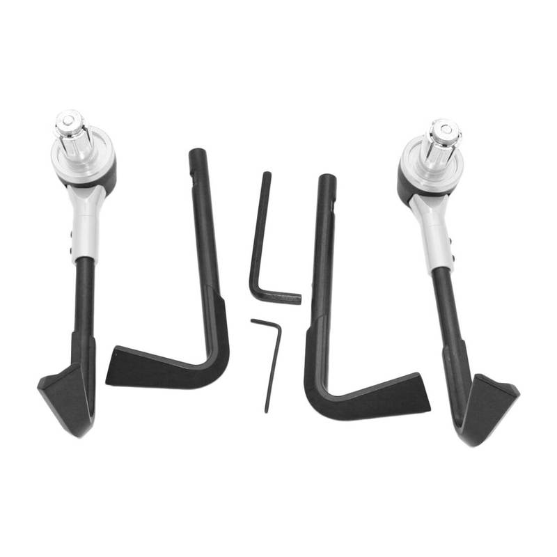 1 Pair Silver CNC Universal Motorcycle 7/8   22mm Handlebar Front Brake Clutch Lever Protector Hand Guard