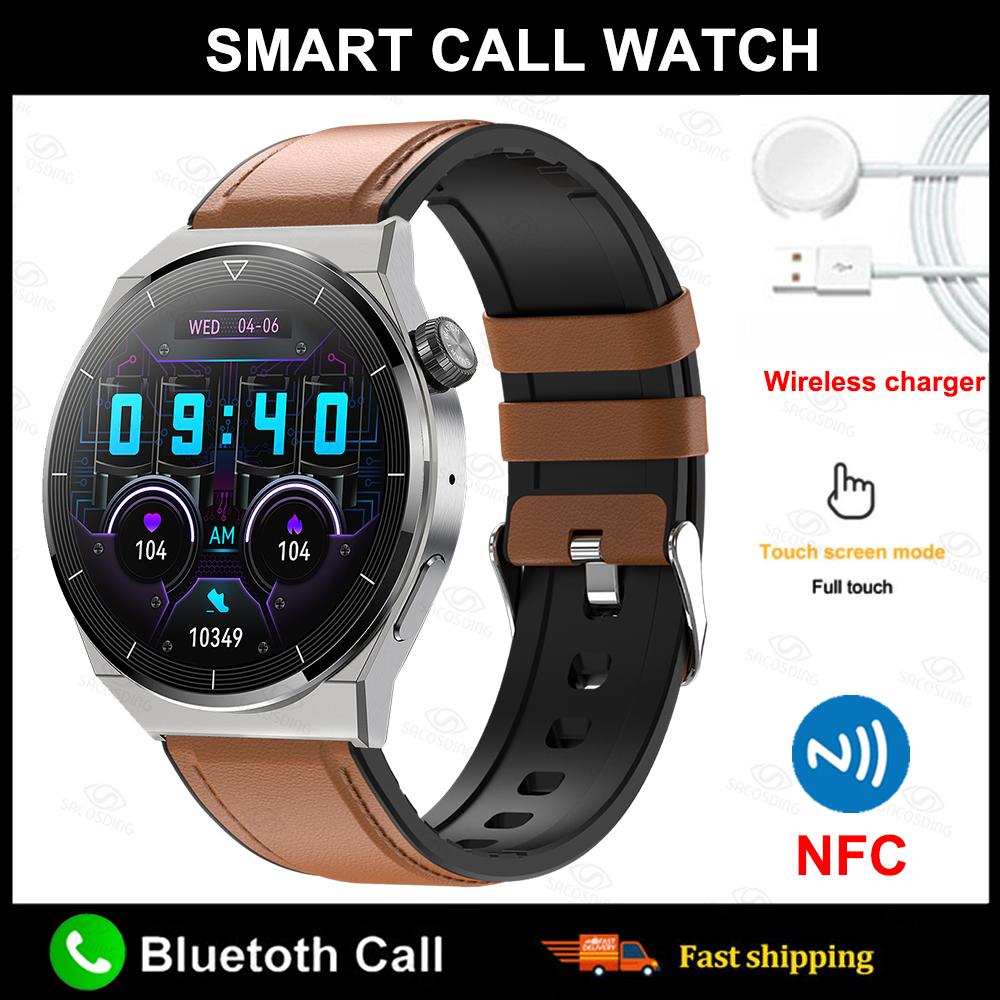 Buy SACOSDING New NFC Smart Watch Men AMOLED 390*390 HD Screen Heart