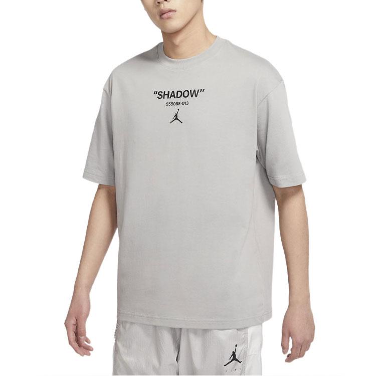 Jordan FW22 Solid Color Logo Print Letter Crew Neck Short Sleeve T-Shirt Men Tops Gray DV9727-062