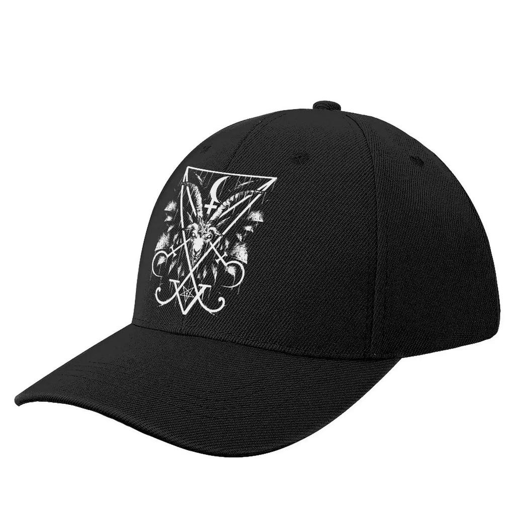 SIGIL OF LUCIFER AND BAPHOMET Baseball Cap Lucifer Sigil Satan Vintage Trucker Hat Summer Unisex Skate Printed Baseball Caps
