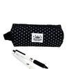 Waterproof Polka Dot Large Capacity Stationery Storage Bag Portable Zipper Pouch for Students Stationery Organization
