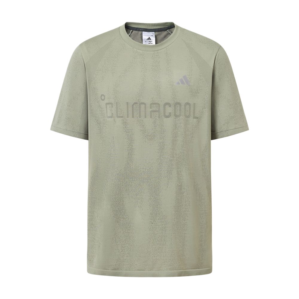 Men's Adidas T-Shirts Men's Gray Green Crew Neck