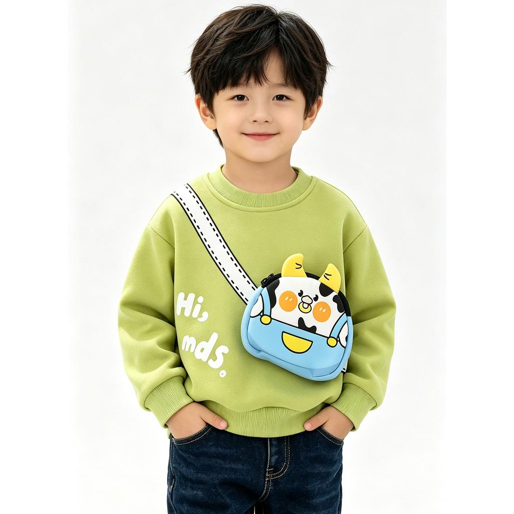 Kids Boys Girls Long Sleeve T-Shirt Casual Comfortable Layering Top with 3D Print for Everyday Wear