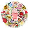 50-Sheet Fresh Flower Bouquet Cartoon Plant Journal Stickers for Scenery Decoration