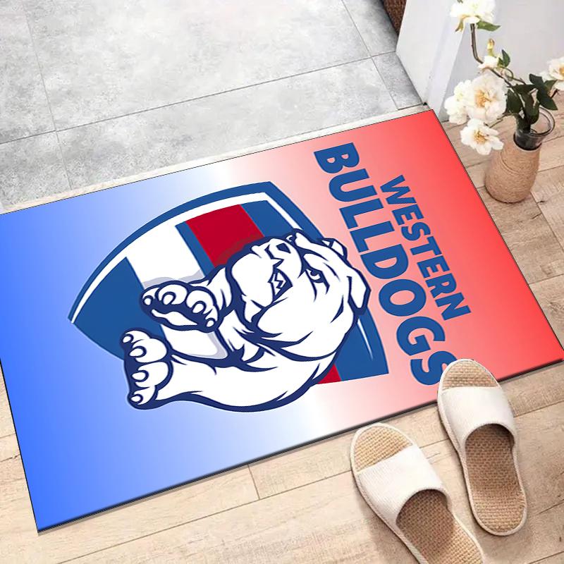 Western Bulldogs Polyester Carpet, Soft Indoor Mat for Office Chair, Living Room, Computer Desk - Decorative Home Office Rug Design