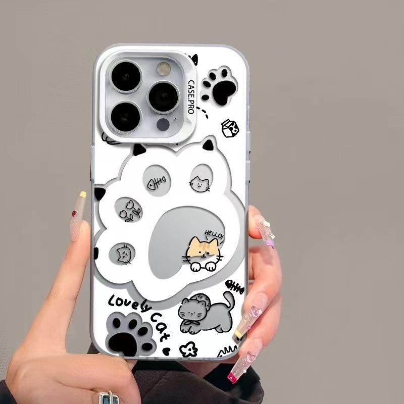 ins wind cat claw kitten suitable for Apple 16plus mobile phone case iPhone15promax anti-drop 15 matte 14