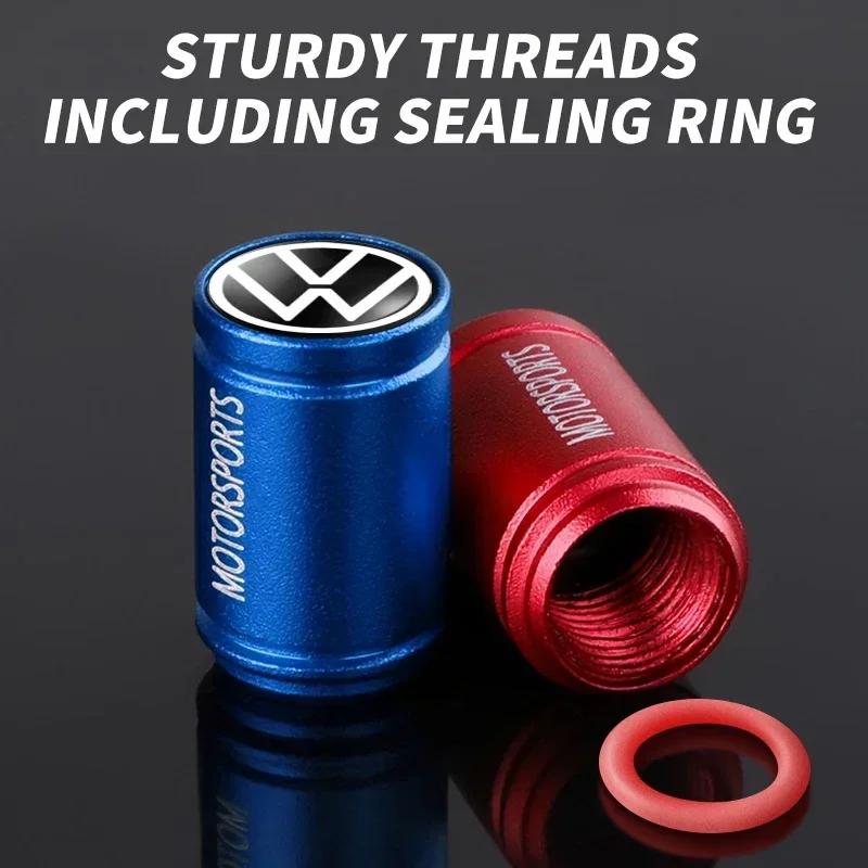 VW Car 3D Metal Logo Wheel Stem Air Valve Caps Tire Dust Cover For Volkswagen VW GTI R Golf 7 Polo Tiguan Passat Jetta Lavida Rline FM7
