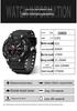 Orologio da polso sportivo multifunzione SANDA unisex con doppio display
