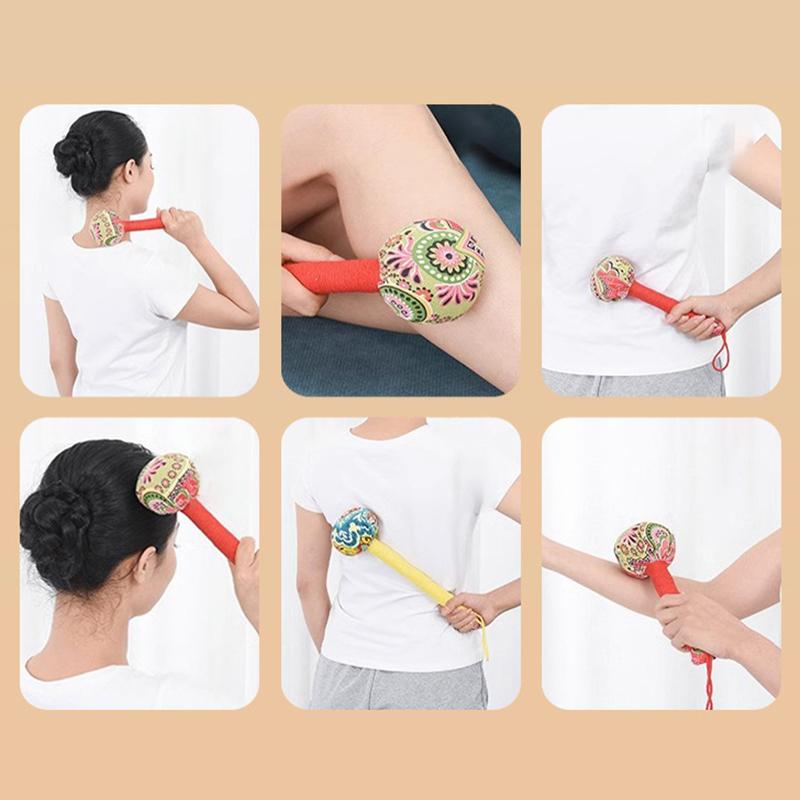 Back Knock Massage Tool Wormwood Mugwort Herbal Medicine Filling Hammer Massager Fitness Stress Relax Body Health Care Tools