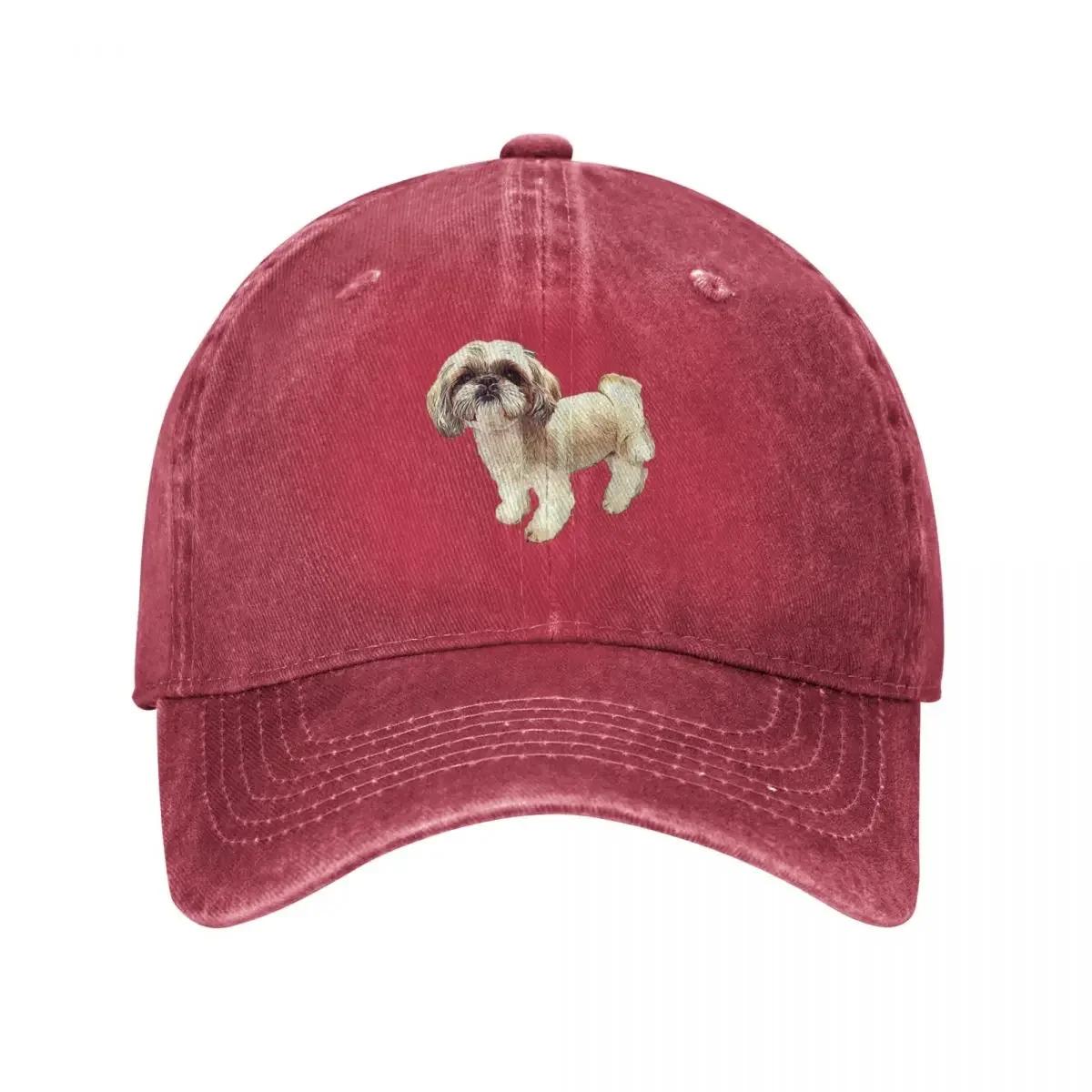Shih Tzu Cute Puppy Dog Gift Baseball Cap Mountaineering luxury Women cap Streetwear Hat Unisex Baseball Unisex Womens