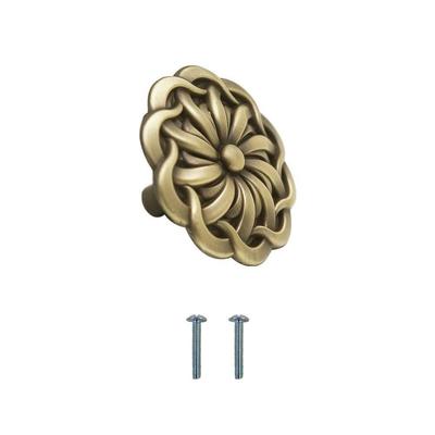 Antique Brass Cabinet Knob/Wardrobe Door Knobs/Cupboard Drawer Pull Handle/Kitchen Drawer Knob (Knob_Antique, 2 Pcs)