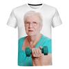 Summer Hot Selling New Creative Fun 3D Print Cute T-shirt Grandma Fun Popsicle Casual Shirt Loose Plus Size Top