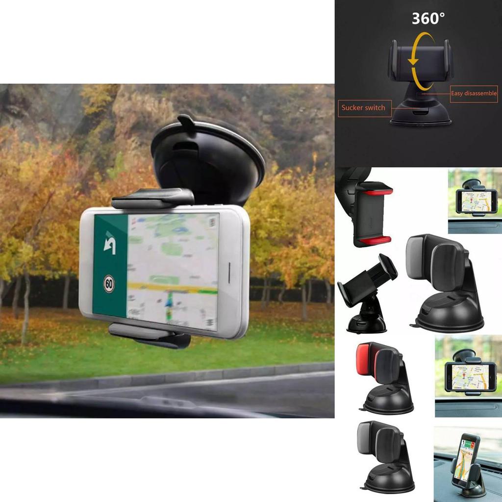 Universelle Autohalterung für Handy mit Saugnapf und 360 Grad drehbarem Gel-Fuß zur Navigation