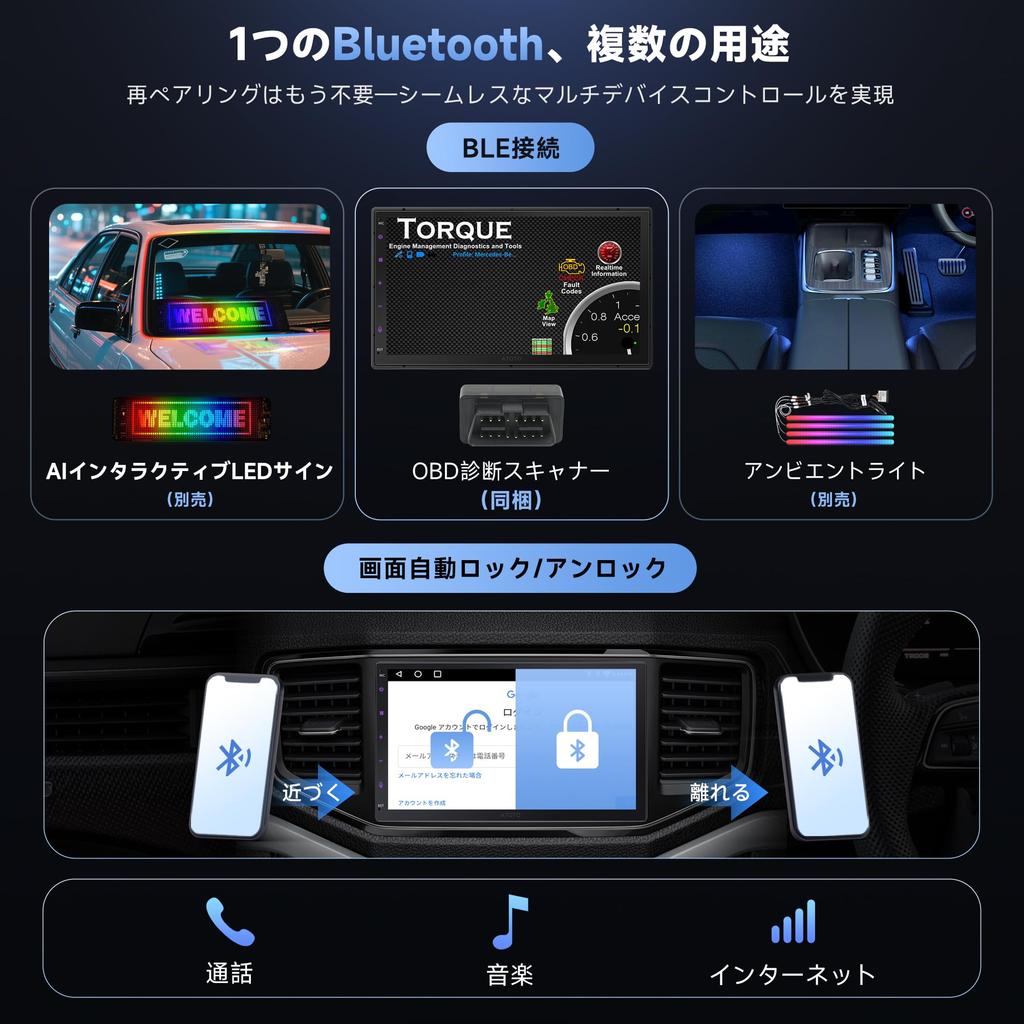 ATOTOEXCEL Android Display 2DIN Android Navigation 7 OBD2 Wireless Carplay Android Approval Audio, inch, In-Vehicle Diagnostics, & Auto, Wi-Fi/BT/USB,