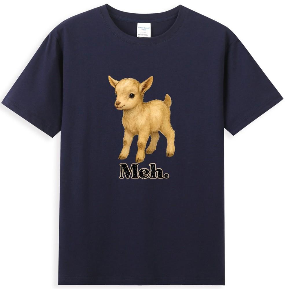 Baby Goat Meh Funny Goat Cartoon Graphic Unisexs TShirt