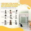 106cm Tall Dog Gate with Cat Door, 7cm and 14cm Extensions, for Stairs, Doorways, 76-104cm Width