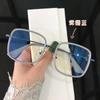 Large Square Frame Woman Glasses Ins Girl Fashion Transparent Reading Glass High-definition Anti-blue Light Computer Eyeglass