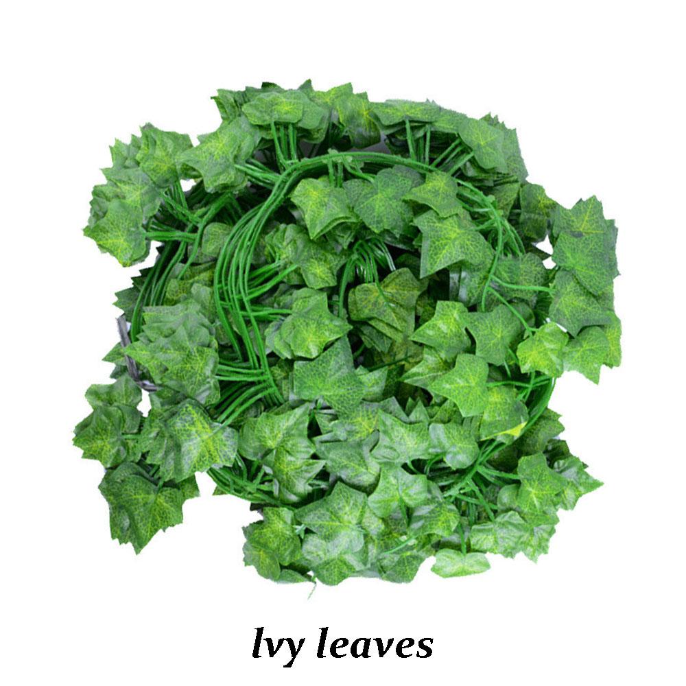 12/6/1pcs/Pack Artificial Liana Vine Wall Hanging Fake Plants Ivy String Leaves for Home Outdoor Garden Wedding Party Decoration