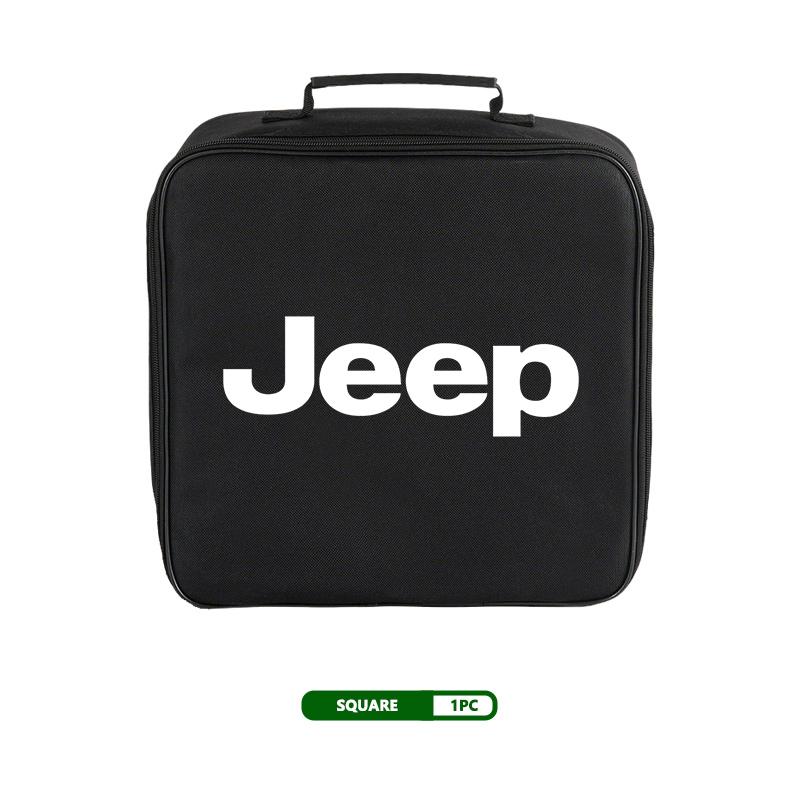 For Jeep Car Charge Cable Storage Box Charging Gun Organiser Bag Wrangler Gladiator 2014 - 2021 Grand Cherokee Cherokee ANO1