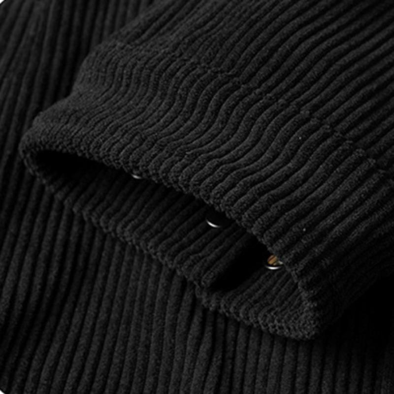 Men Winter Jackets Padded Warm Loose Parka Coat Corduroy Short Jacket Man Solid Single Breasted Windbreaker Winter Men's Casual Jacket Streetwear
