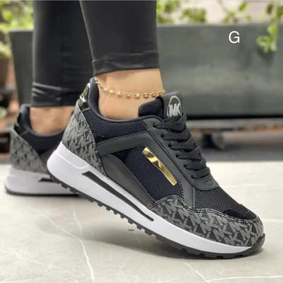 Stil Frauen Wedges Sneakers Lace - Up Atmungsaktive Sportschuhe Casual Plateau Damenschuhe Damen Vulkanisierte Schuhe