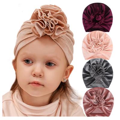 Hat Baby Velvet Turban Knot Headwraps Warm Beanie Cap Children Headbands