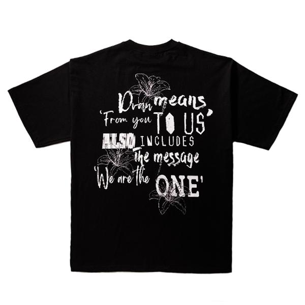 DVÀN Dvan Means With Flower Emb Half Sleeve T-Shirt (Black)