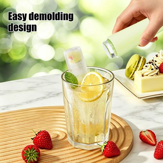 Vassoio per Cubetti di Ghiaccio Lungo, Stampo per Ghiaccio Cilindrico per Bottiglia d'Acqua, Vassoio Flessibile Senza BPA per Freezer per Caffè Cold Brew, Succhi, Whiskey