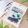 30/100 Ultra-thin Bamboo Charcoal Mint Disposable Dental Floss Sticks - a Must-have Portable Dental Floss Stick for Going Out