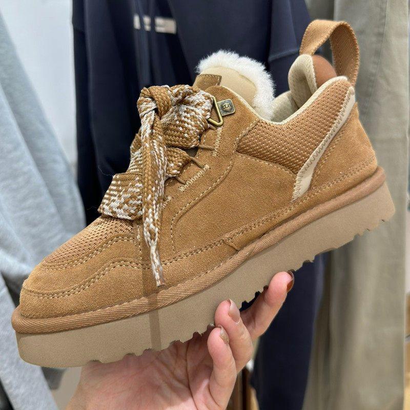 Henan Sangpo Snow Boots Winter New Mel Women's Thick-soled Fur Integrated Warm Cowhide Casual Shoes Snow Shoes