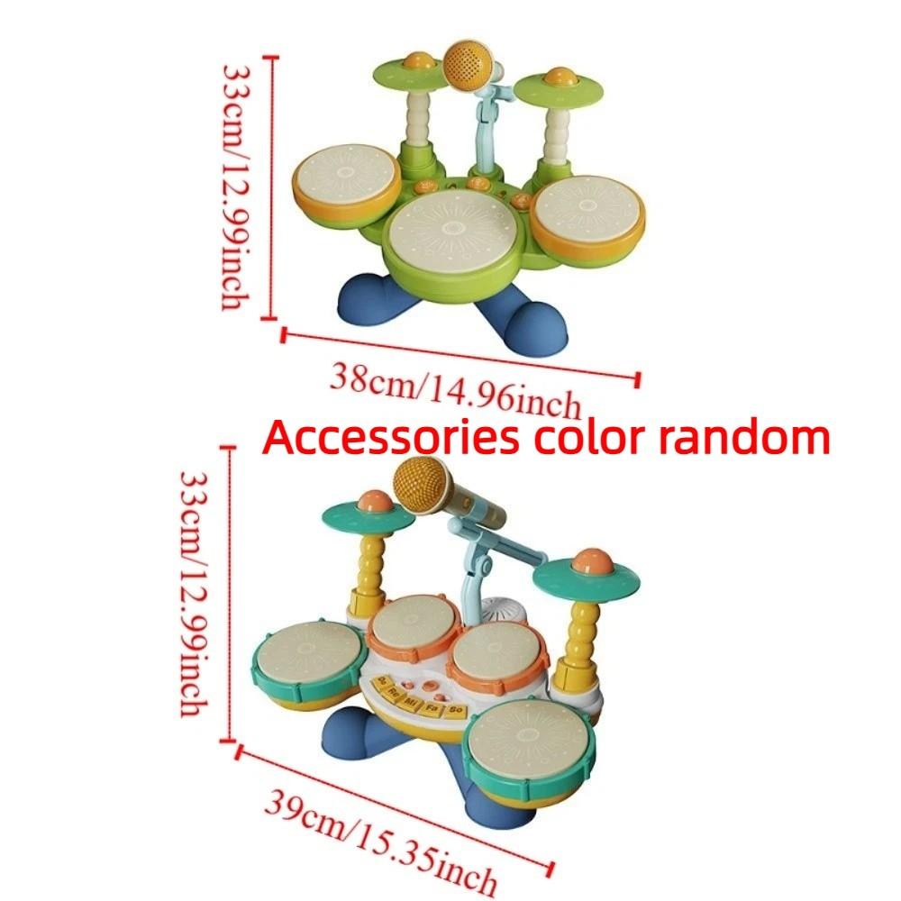 BPA Free Kids Drum Set Wear Resistant Musical Montessori Toys Jazz Drum Set Toys  Early Educational