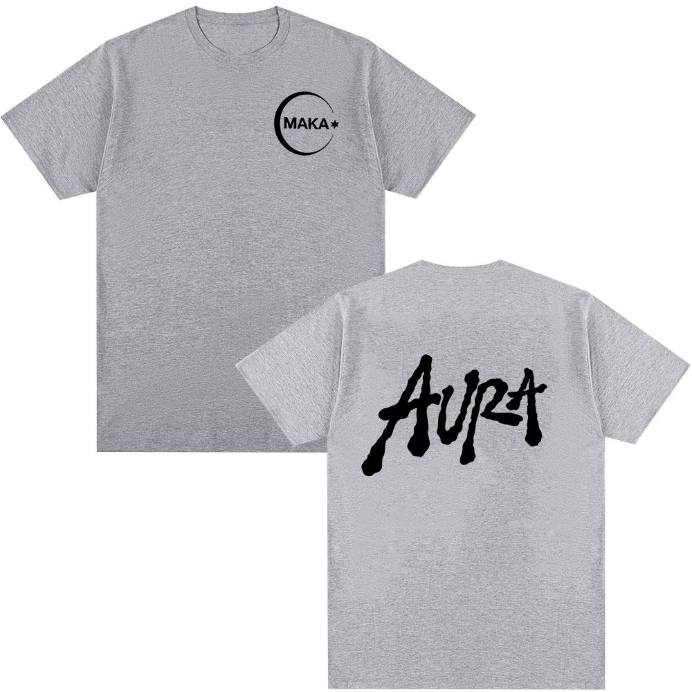 Rapper Maka Aura 2025 Tour Album Merch T Shirts Men Women Fashion Vintage T-shirt Casual Cotton Short Sleeve T Shirt Streetwear