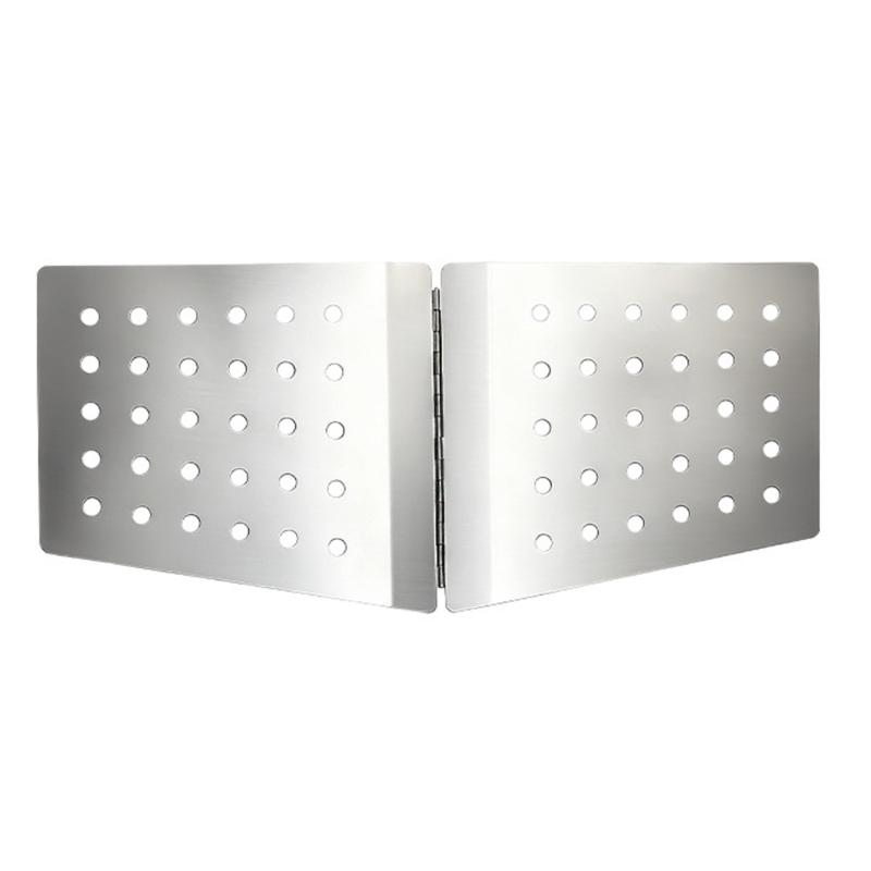 Camping Lightweight Stove Windscreen, Foldable Stainless Steel Windshield with Small Hole Folding Camp Stove Windshield 1