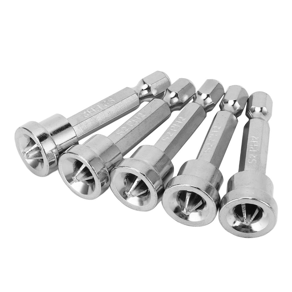 Magnetic Screwdriver Bit 50mm Chrome Vanadium Steel Rustproof Hex Shank Positioning Bit for Power