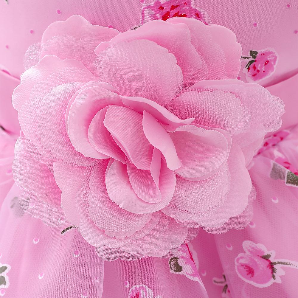 0-10 Years Summer Toddler Baby Girls Dress For Party Wedding Birthday Print Flower Christening Gown Children Clothes Floral