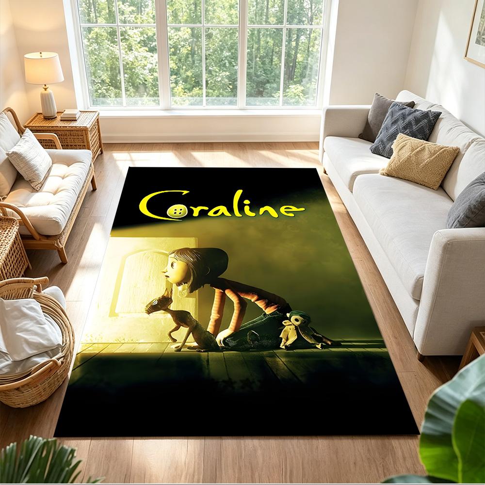 Mysterious World Of Coraline Non-Slip Home Carpet Design for Office Decor Living Room Bedroom Gift