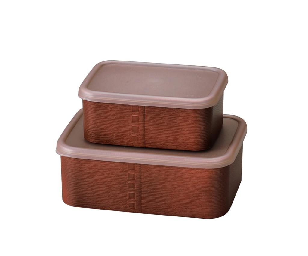 Tatsumiya Garden Rectangular Storage Floral S M 30517 Container, Red, & Set,
