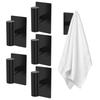 6 Pcs Wall Towel Hook Self Adhesive Bathroom Towel Hook Carbon Steel No Drill Mounting for Hanging Coat Hat Key Clothes