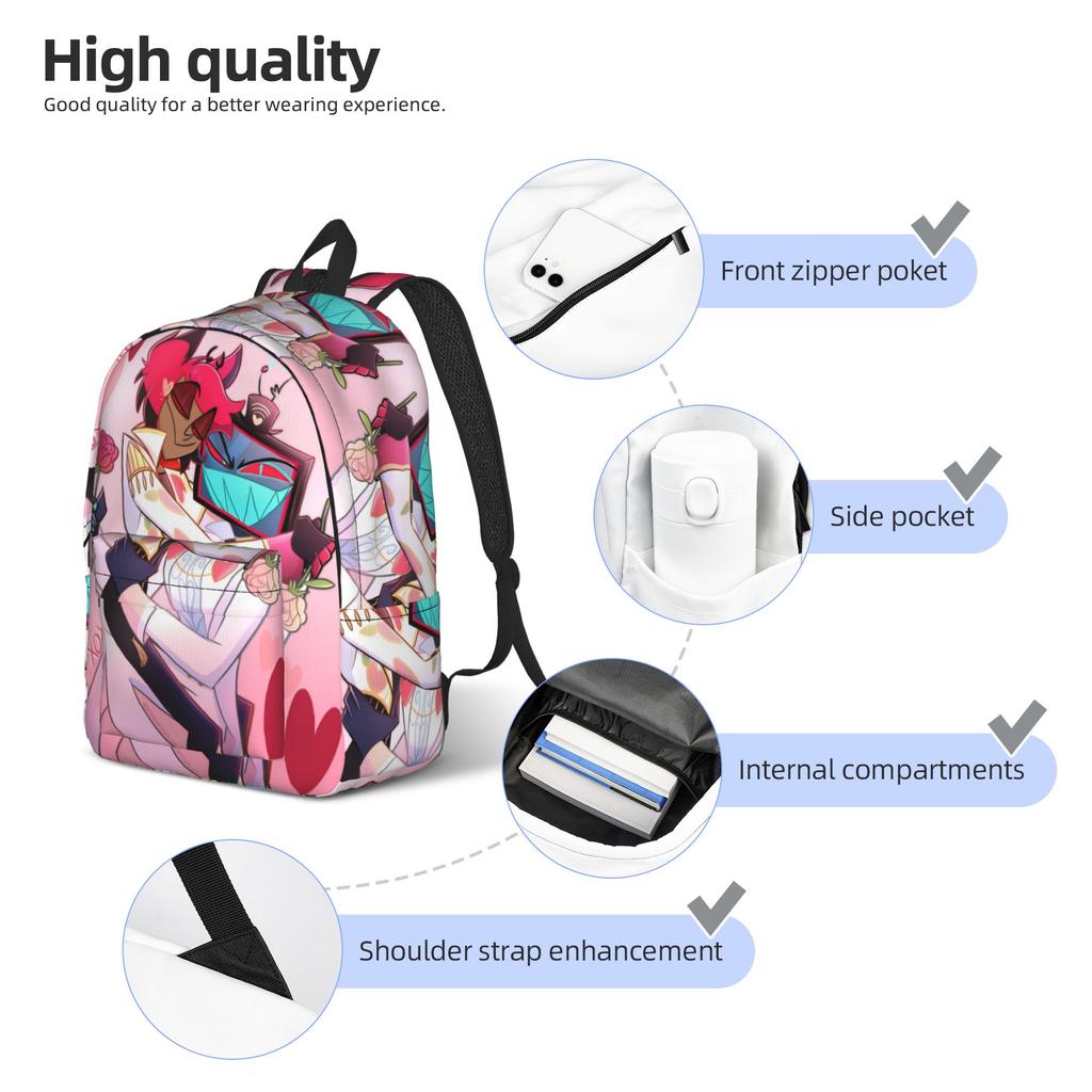 R-Radiostatic Vox Alastor Classical Backpack Outdoor Student Hiking Travel Daypack for Men Women Laptop Shoulder Bag
