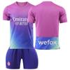 AC Milan 2 Set Maglia da Trasferta N.. 9 Giroud No. 10 Leone No. 11 Pulisic No. 19 Uniformi da Calcio Olimpiche Edizione per Fan