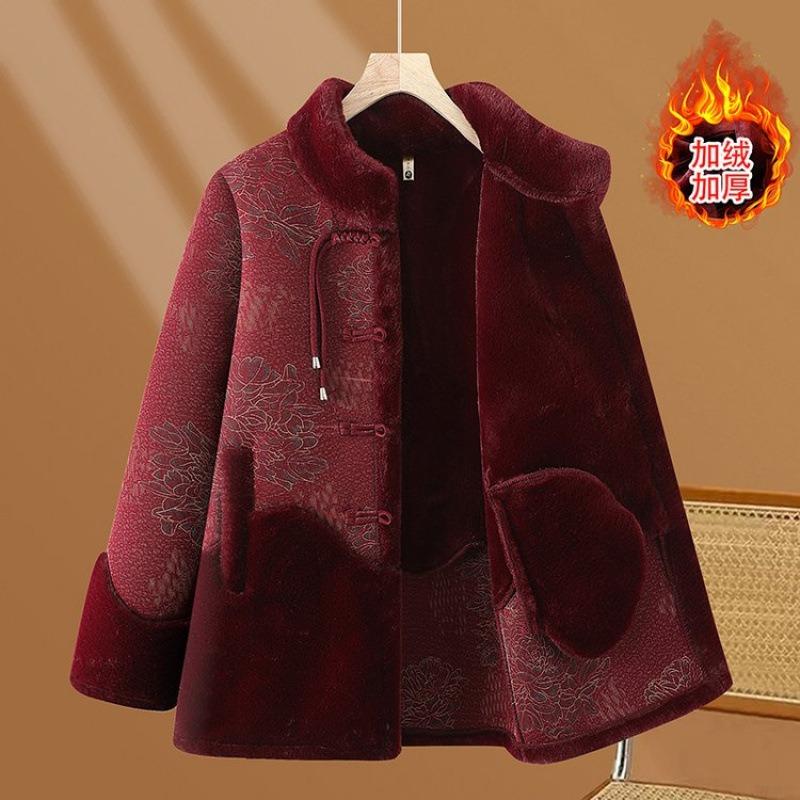 Winter coat fleece thickened warm coat women's fur integrated autumn and winter clothes
