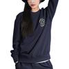 MLB Cashew Flower Sweatshirts Unisex Dark Blue Crew Neck Moderate Regular 3AMTI0126-50NYD