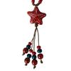 New Chinese Color Ceramic Beaded Star Necklace Female Bohemian Retro Ethnic Style Long Sweater Chain Accessories