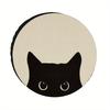 Scared Black Cat Pattern Spare Tire Cover Fits for Trucks Elegant Black Polyester Wheel Protector for Off-Road Vehicles Trucks