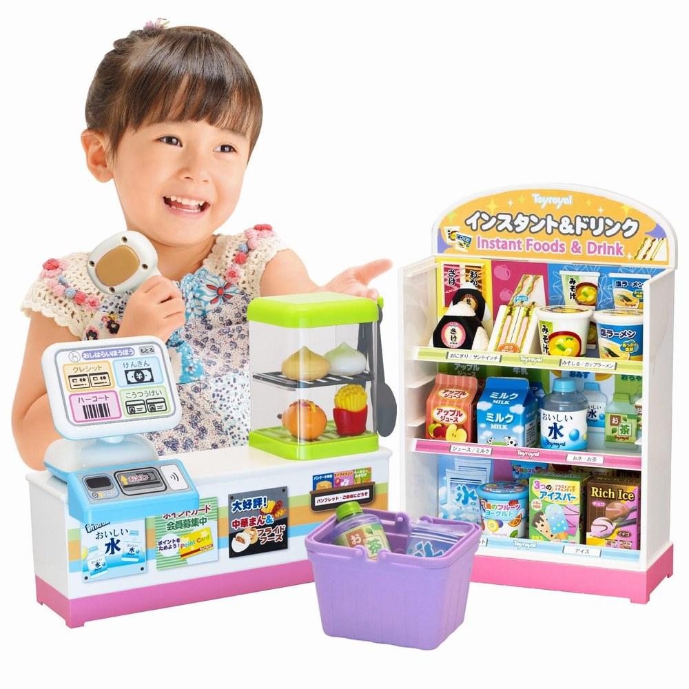 Toyroyal Toy Royal Convenience Store Play Set Play Kitchen Food Items Cash Register Shop Realistic Easy Assembly Child Toy